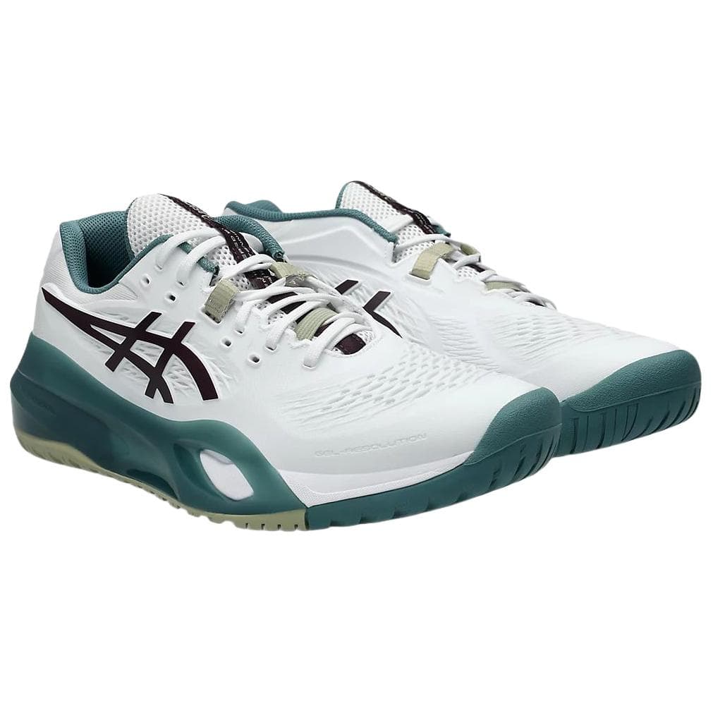Кроссовки для тенниса ASICS Gel Resolution 10 Теннисные кроссовки Низкий верх Белый Темный баклажан Фиолетовый Мужской - изображение 3