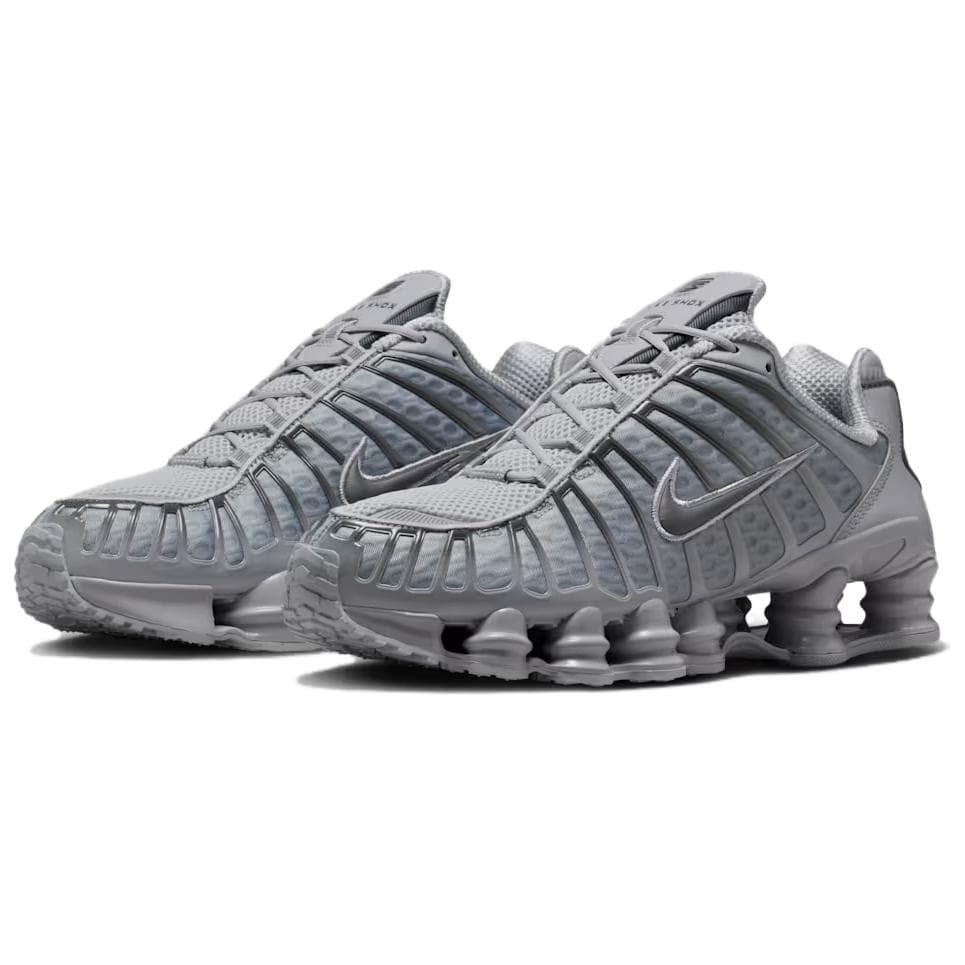 Кроссовки NIKE Shox TL Ткань Модный Амортизация Дышащий Поддержка Low Топ Повседневная обувь Унисекс Серый - изображение 3