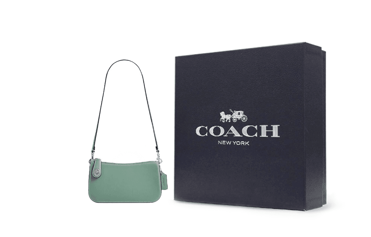 Мини-сумка COACH PENN Кожа Плечевая Сумка Маленькая Женская Аквамарин - изображение 6
