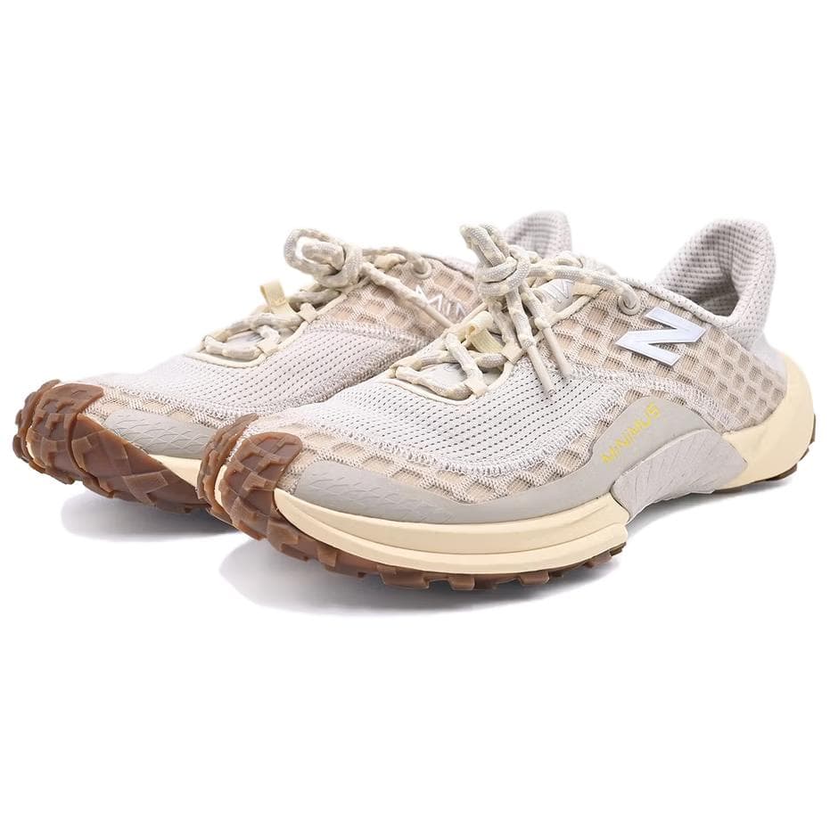 Кроссовки для бега New Balance Minimus Trail Беговые кроссовки Низкий Топ Экрю Светло-серый Коричневый Женские - изображение 3