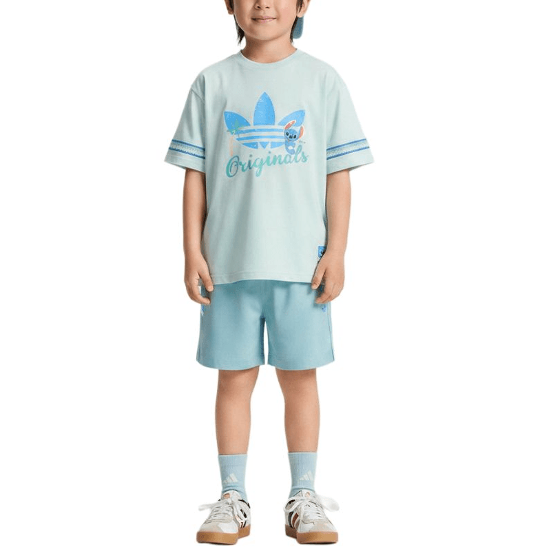 Adidas Originals Светло-синий Зелёный Kids Повседневные спортивные костюмы Наборы - изображение 1