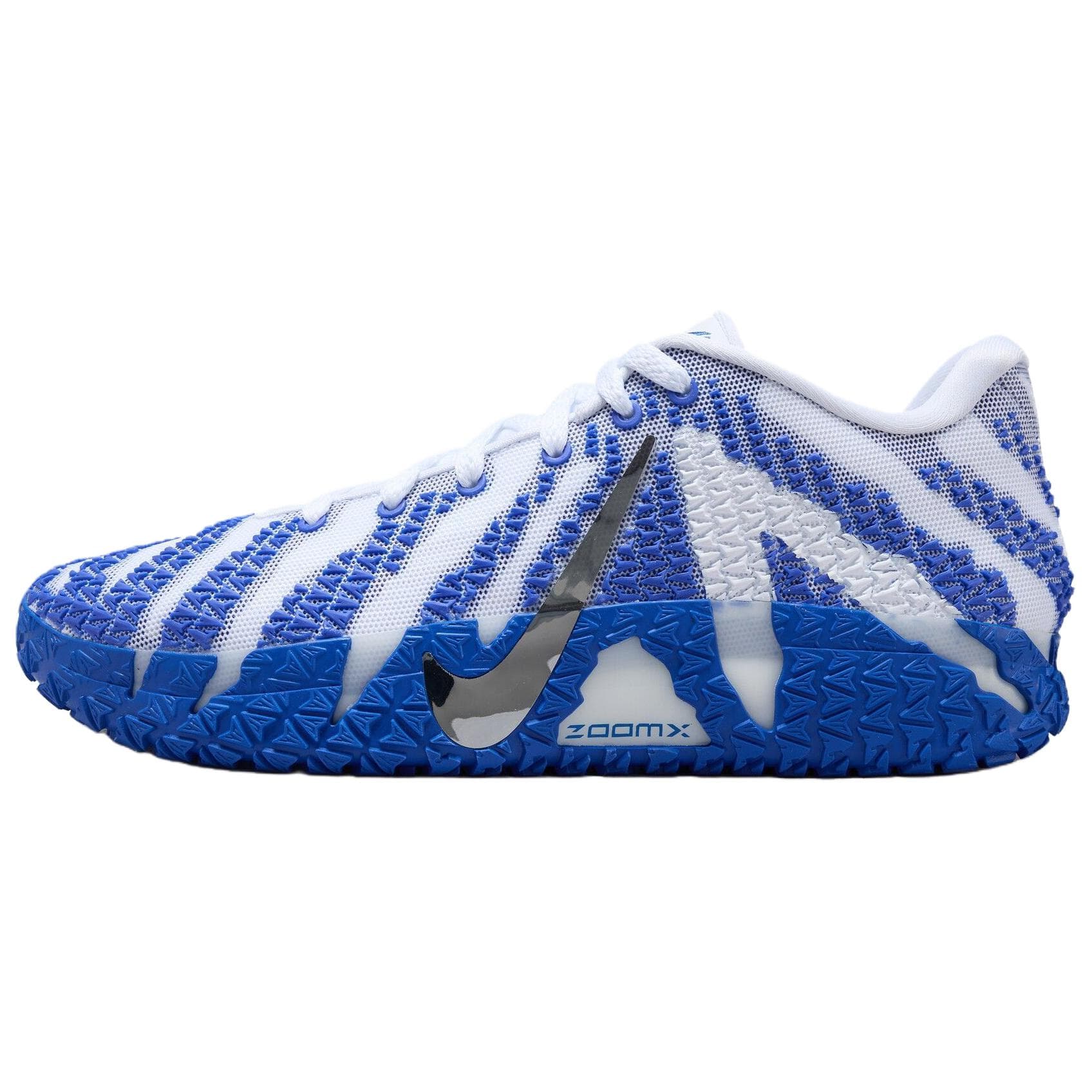 Кроссовки для баскетбола NIKE Ja 3 Баскетбольные кроссовки Low Топ Белый Металлический серебристый Игровой королевский синий Мужской - изображение 1