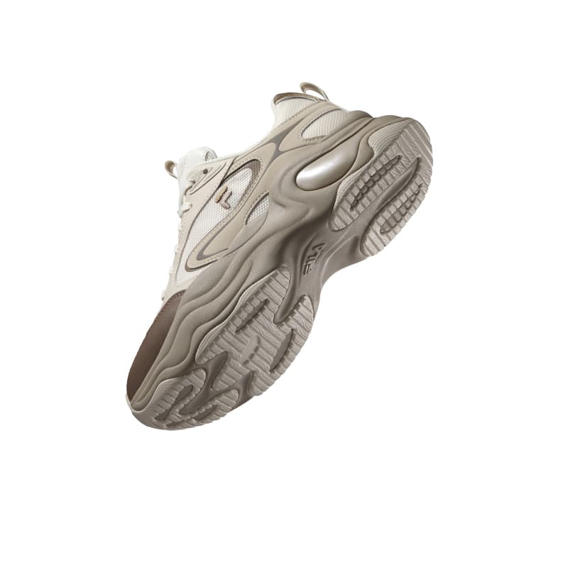 Кроссовки FILA FUSION BUBBLE DX Массивные кроссовки Низкий Топ Тофу Белый Овсяный Пшенично-коричневый Женские - изображение 6