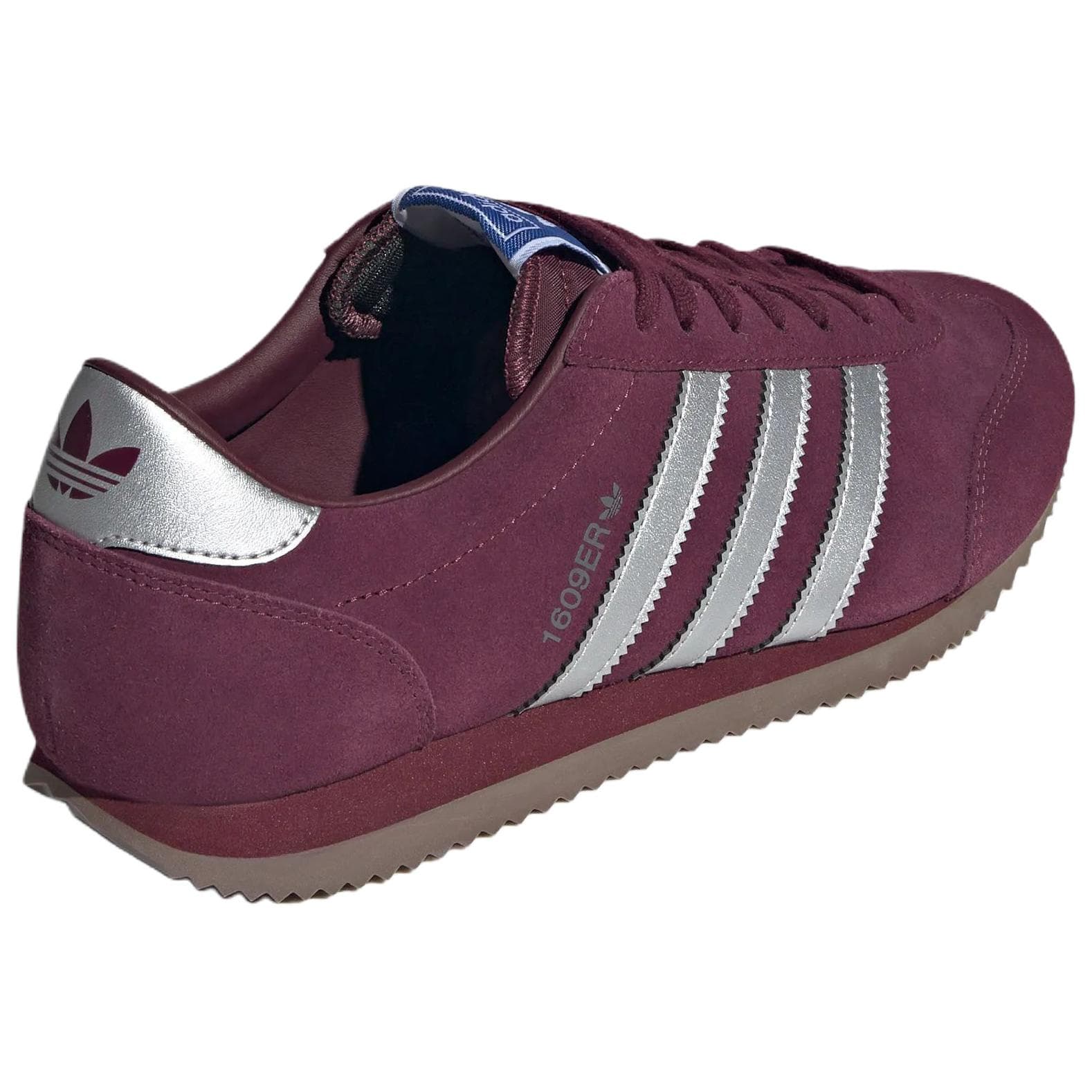 Кроссовки Adidas Originals 1609ER Повседневная обувь Темный красновато-фиолетовый Темный Серебряный Металл Bird Перо Синий Унисекс - изображение 4