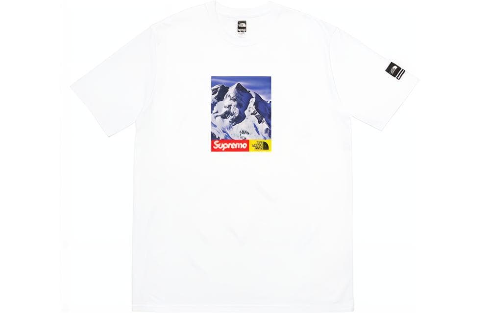 Футболка Supreme x The North Face FW17 Snow Mountain Tee White - изображение 1