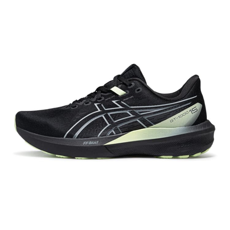 Кроссовки для бега ASICS GT 1000 15 Износостойкие Дышащие Беговые кроссовки Мужские Черные Желтые - изображение 1