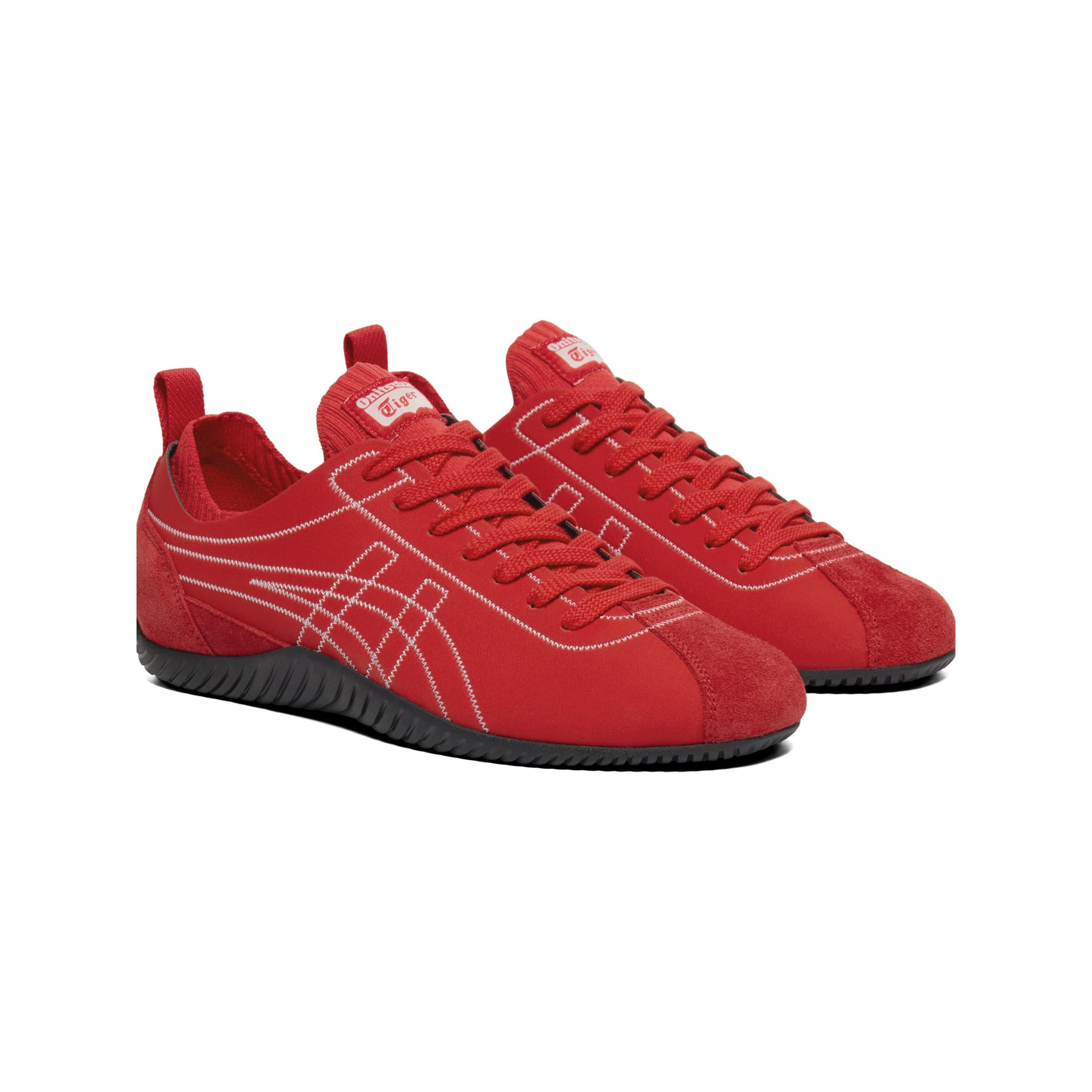 Кроссовки Onitsuka Tiger Sclaw Удобные Низкие Повседневные Кеды Немецкой Армии (GAT) Унисекс Красные - изображение 3