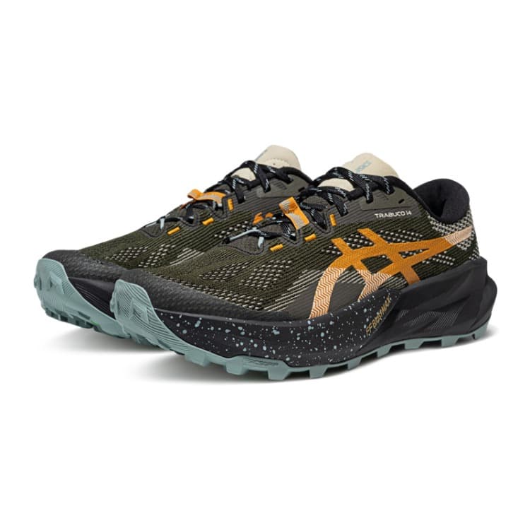 Кроссовки ASICS Гель Trabuco 14 Кроссовки для трейлраннинга Низкий Топ Армейский зеленый Черный Мужской - изображение 3