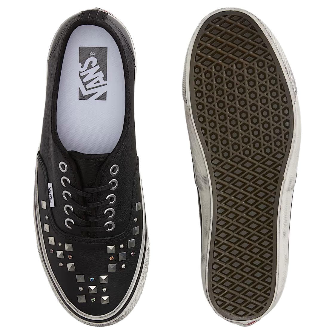 Кроссовки Vans Premium Authentic Кеды для скейтбординга Low Топ Черный Унисекс - изображение 3