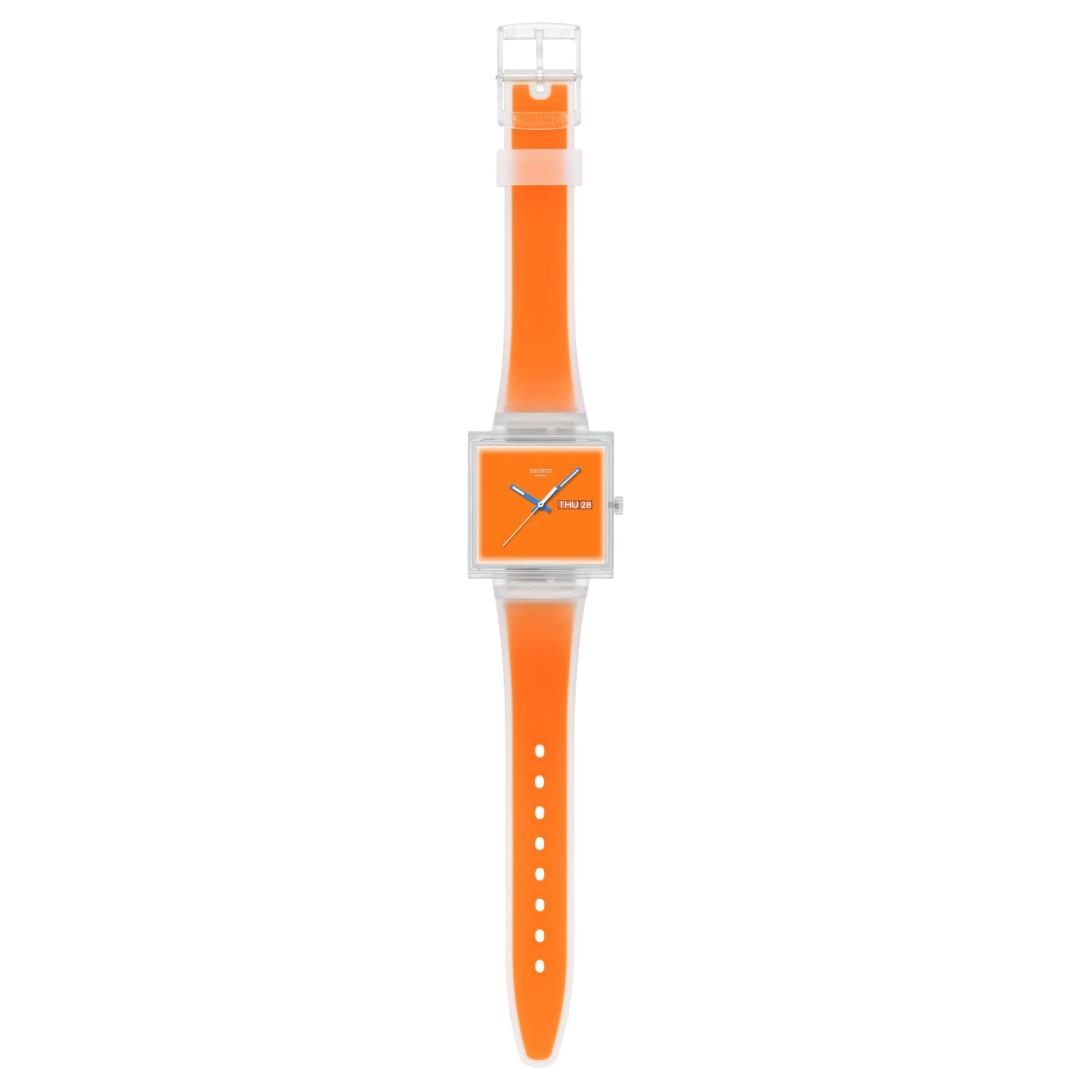 Часы Swatch Quartz Механизм Унисекс Часы 41,8 мм Оранжевый - изображение 2