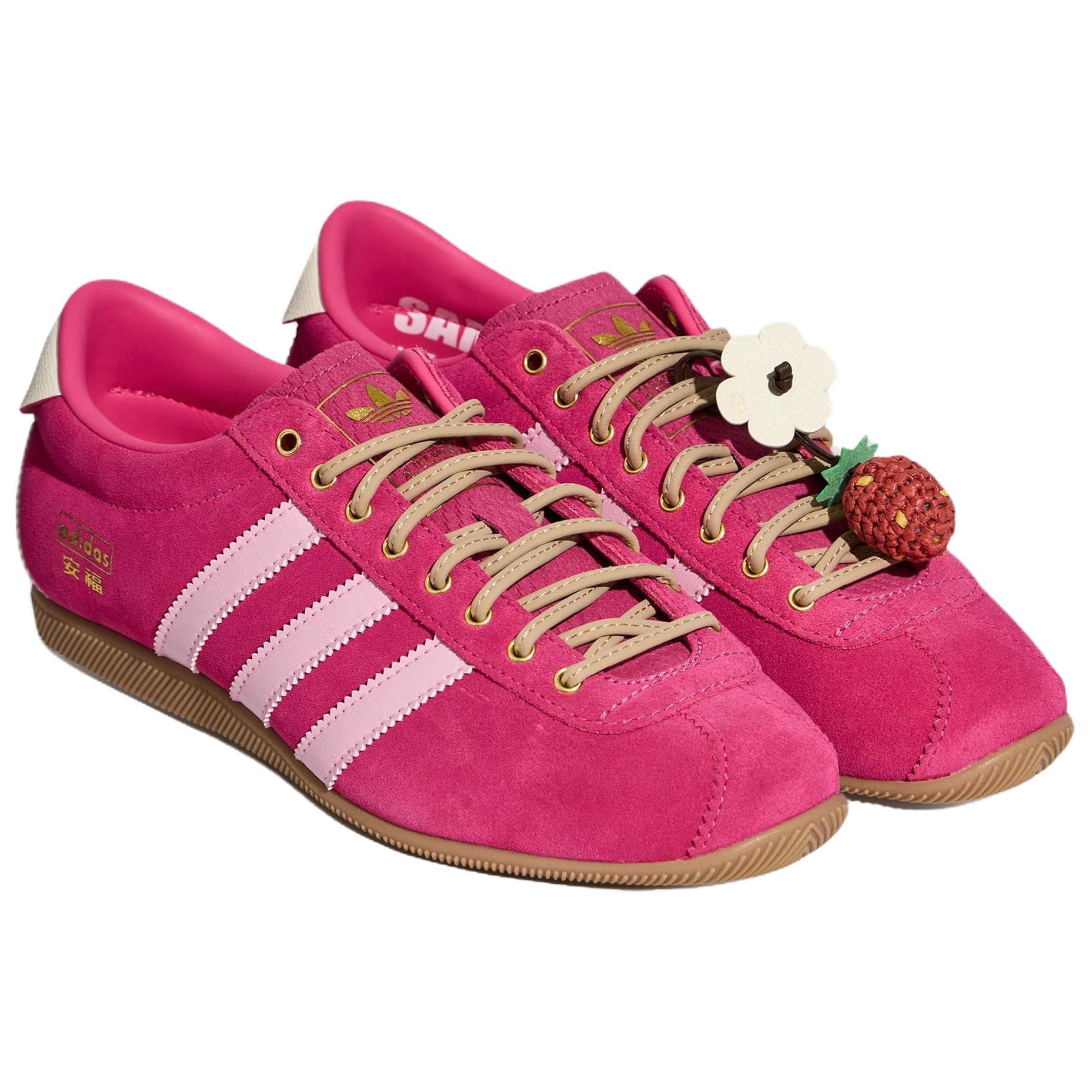 Кроссовки Adidas Originals ANFU Повседневная обувь Low Топ Ярко-розовый Розовый Сливочный Женские - изображение 3