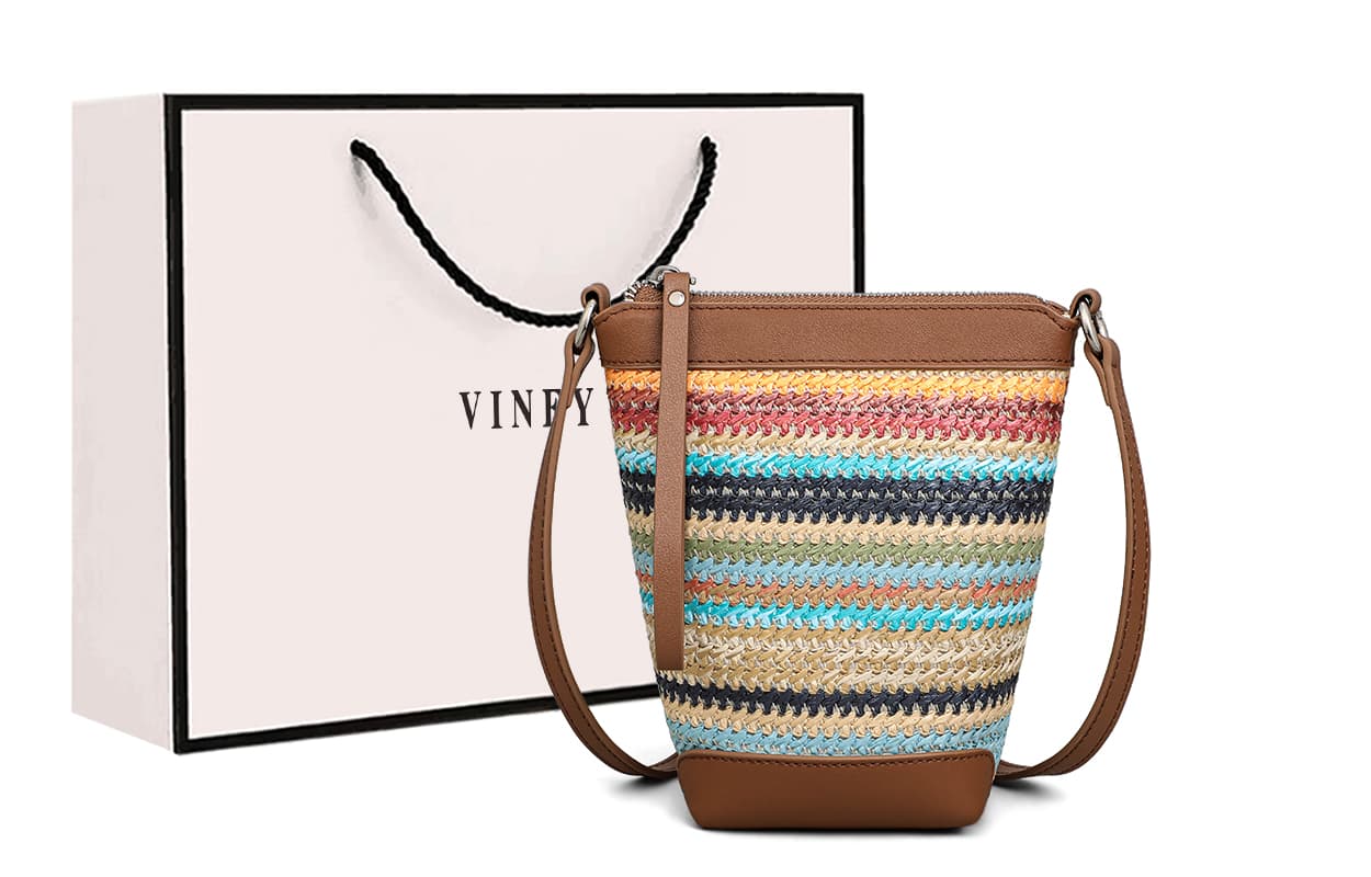 Сумка через плечо VINEY Crossbody сумки Rainbow Brown Women's - изображение 2