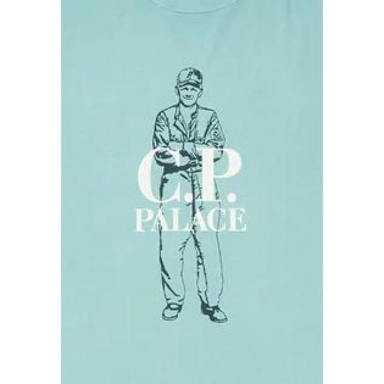 Футболка PALACE x C.P.Company FW22 Logo T-Sirt Blue T - изображение 3
