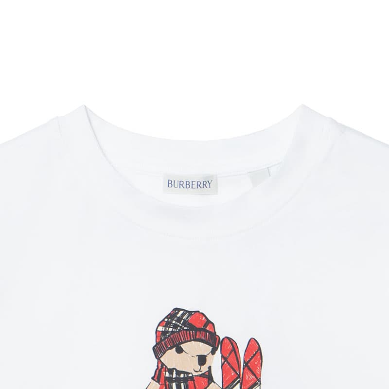 Футболка Burberry Белые Детские Рубашки T - изображение 5