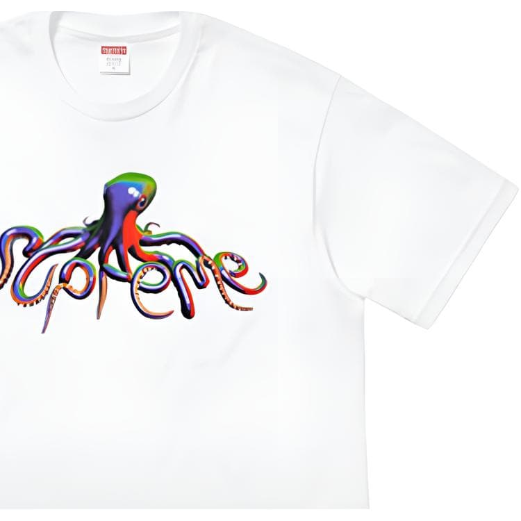 Футболка Supreme SS18 Tentacles Tee White T - изображение 3