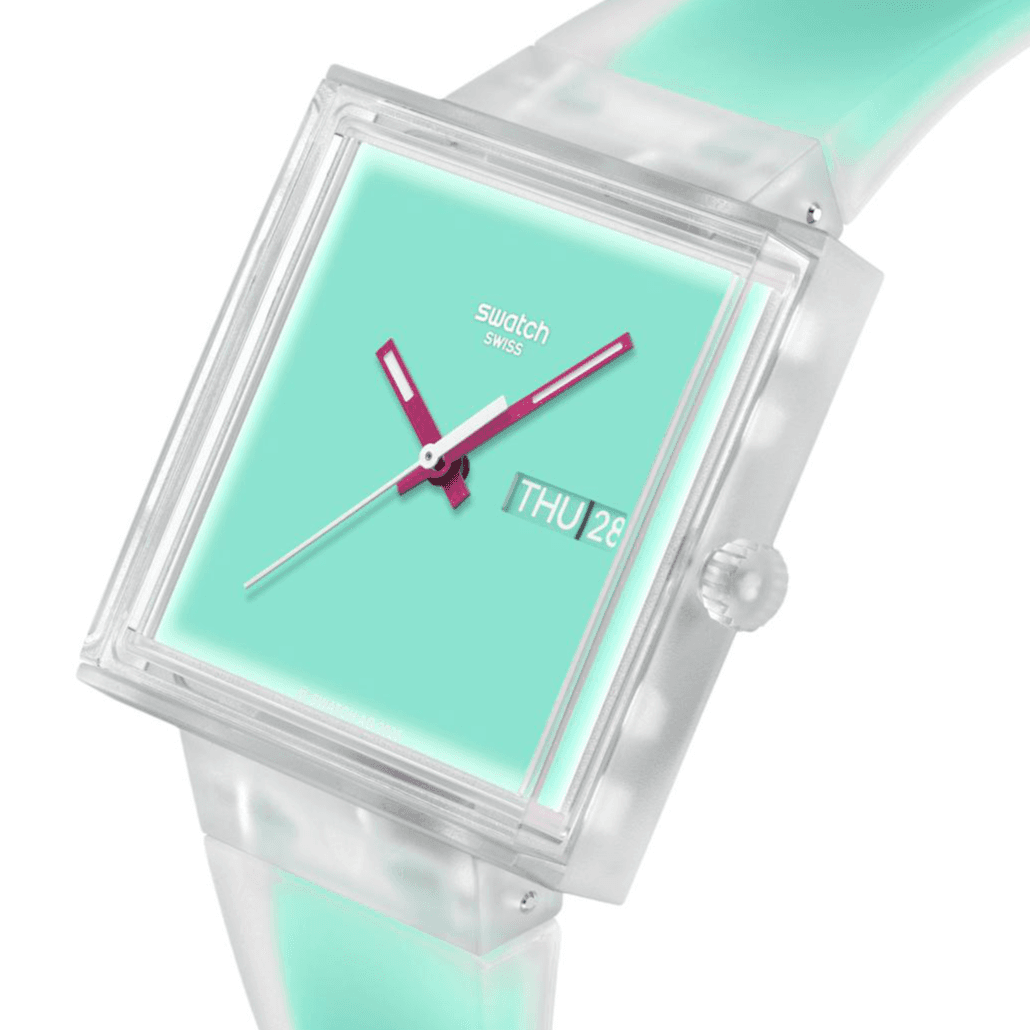 Часы Swatch Quartz Механизм Унисекс Часы 41,8 мм Зеленый - изображение 2