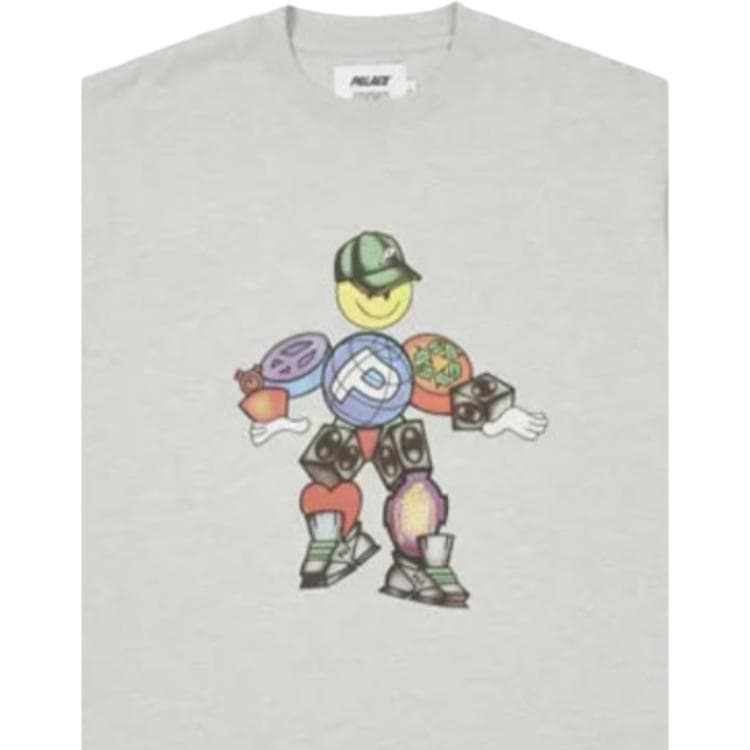 Футболка PALACE x Pezlondon Pez Pezman T-shirt Grey Marl T - изображение 2