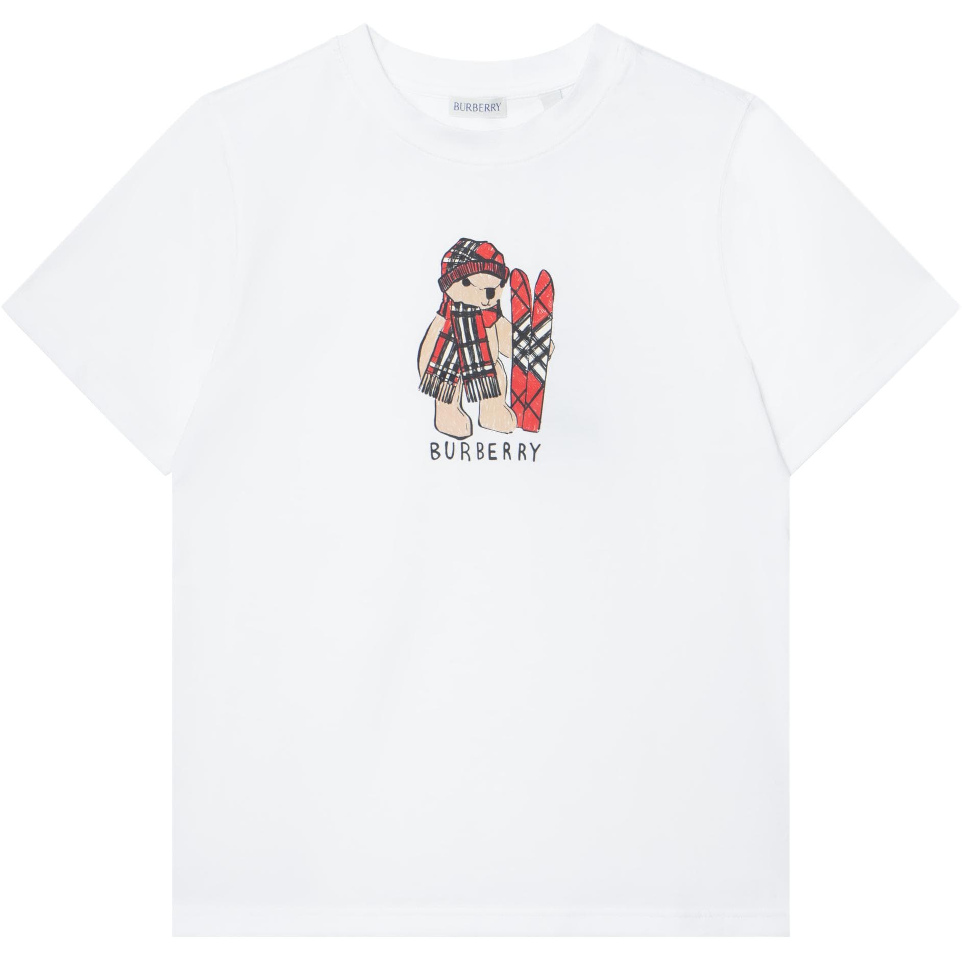 Футболка Burberry Белые Детские Рубашки T - изображение 1