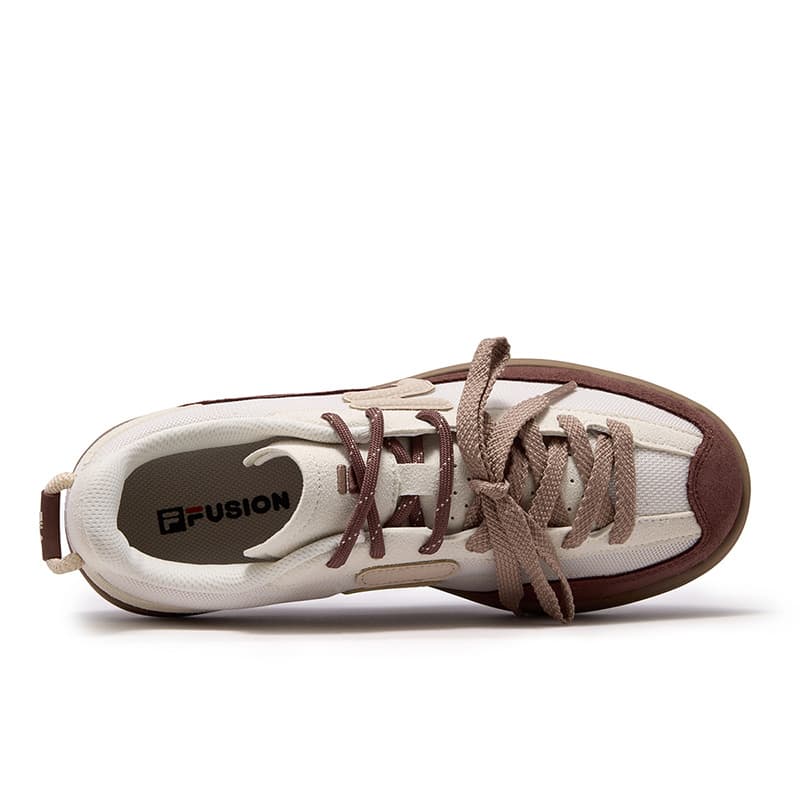 Кроссовки FILA FUSION GITA SLIM Скейтборд Кроссовки Низкий Топ Тофу Белый Темный Умбра Женские - изображение 4