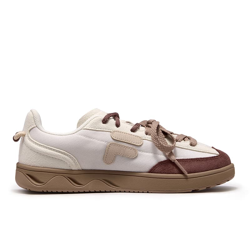 Кроссовки FILA FUSION GITA SLIM Скейтборд Кроссовки Низкий Топ Тофу Белый Темный Умбра Женские - изображение 2