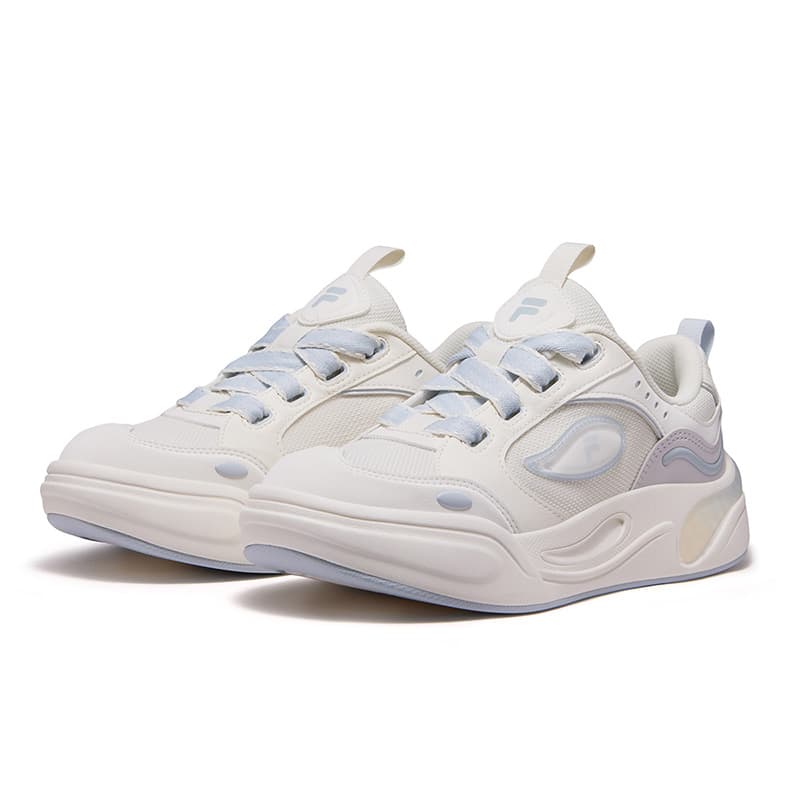 Кроссовки FILA FUSION CANNOLI Cake Shoes Кеды для скейтбординга Низкий Топ Снег Светящийся Синий Женские - изображение 3