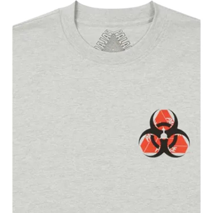 Футболка PALACE BIO HAZARD T-SHIRT GREY MARL LogoT - изображение 4