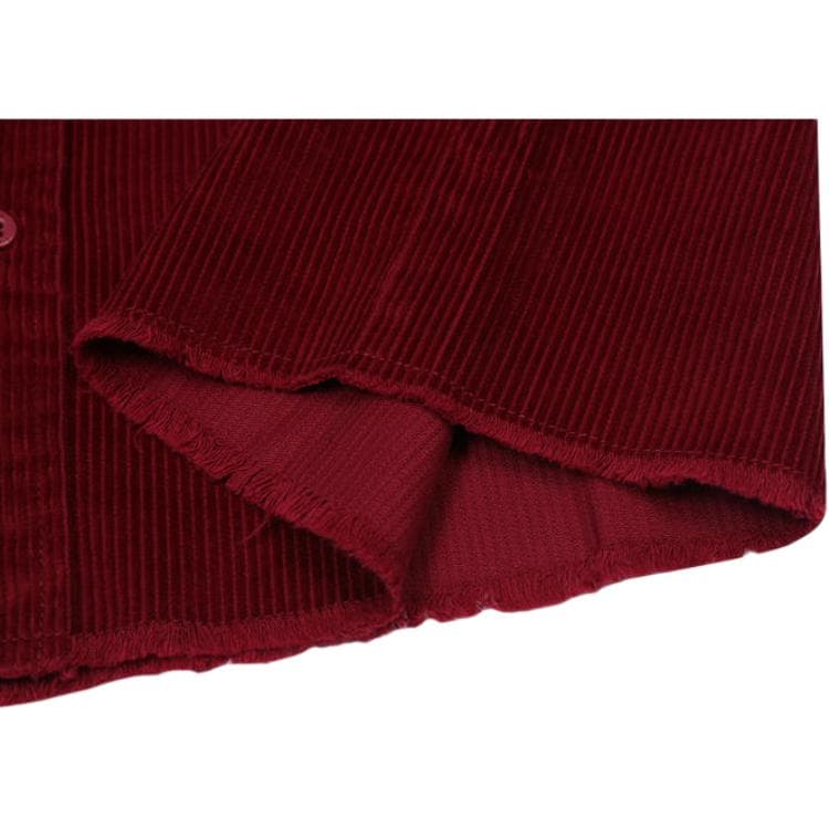 Рубашка Drew House FW22 Corduroy Ls Shirt - Drew Burgundy - изображение 4