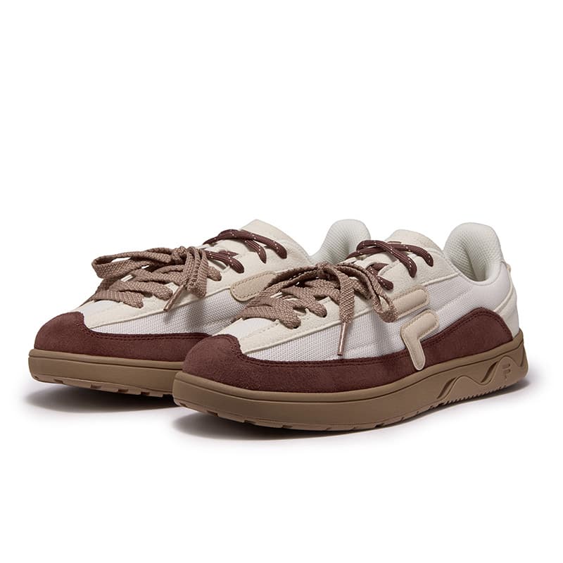 Кроссовки FILA FUSION GITA SLIM Скейтборд Кроссовки Низкий Топ Тофу Белый Темный Умбра Женские - изображение 3