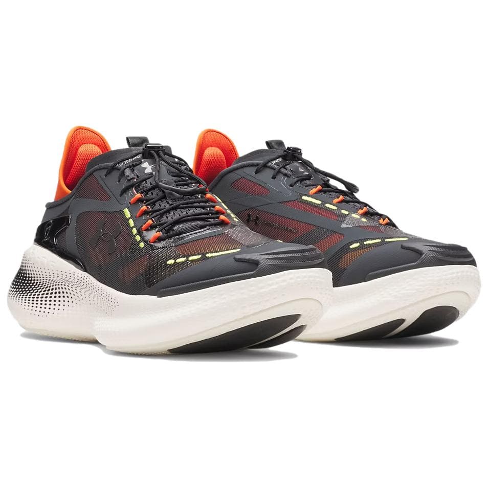 Кроссовки Under Armour Echo Slip Speed Повседневная обувь Черный и оранжевый Унисекс - изображение 2