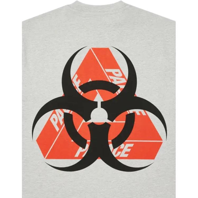 Футболка PALACE BIO HAZARD T-SHIRT GREY MARL LogoT - изображение 3