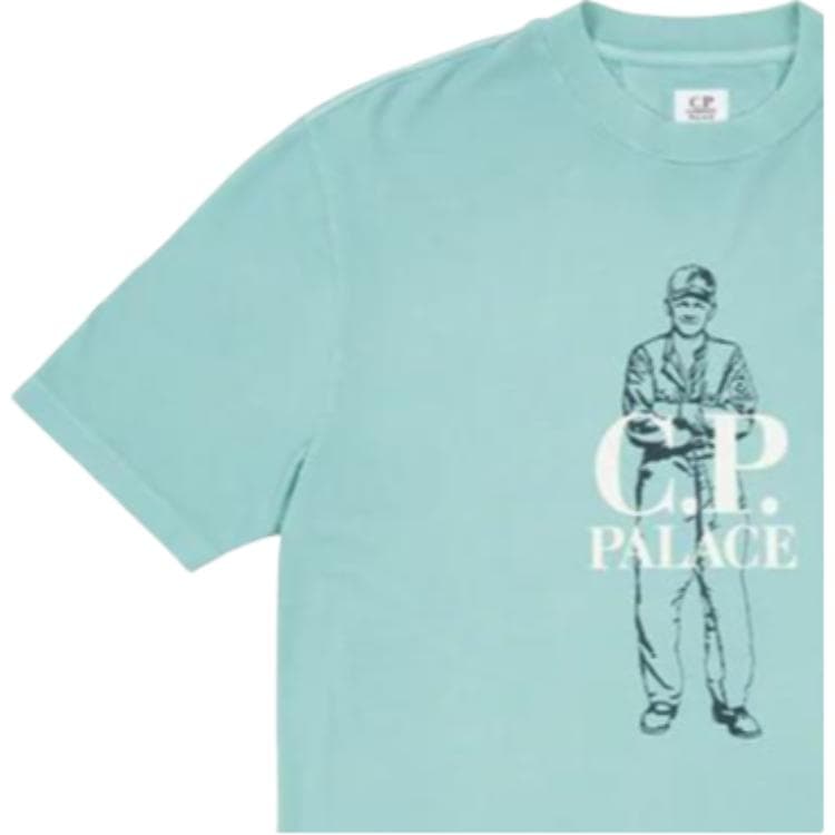 Футболка PALACE x C.P.Company FW22 Logo T-Sirt Blue T - изображение 4
