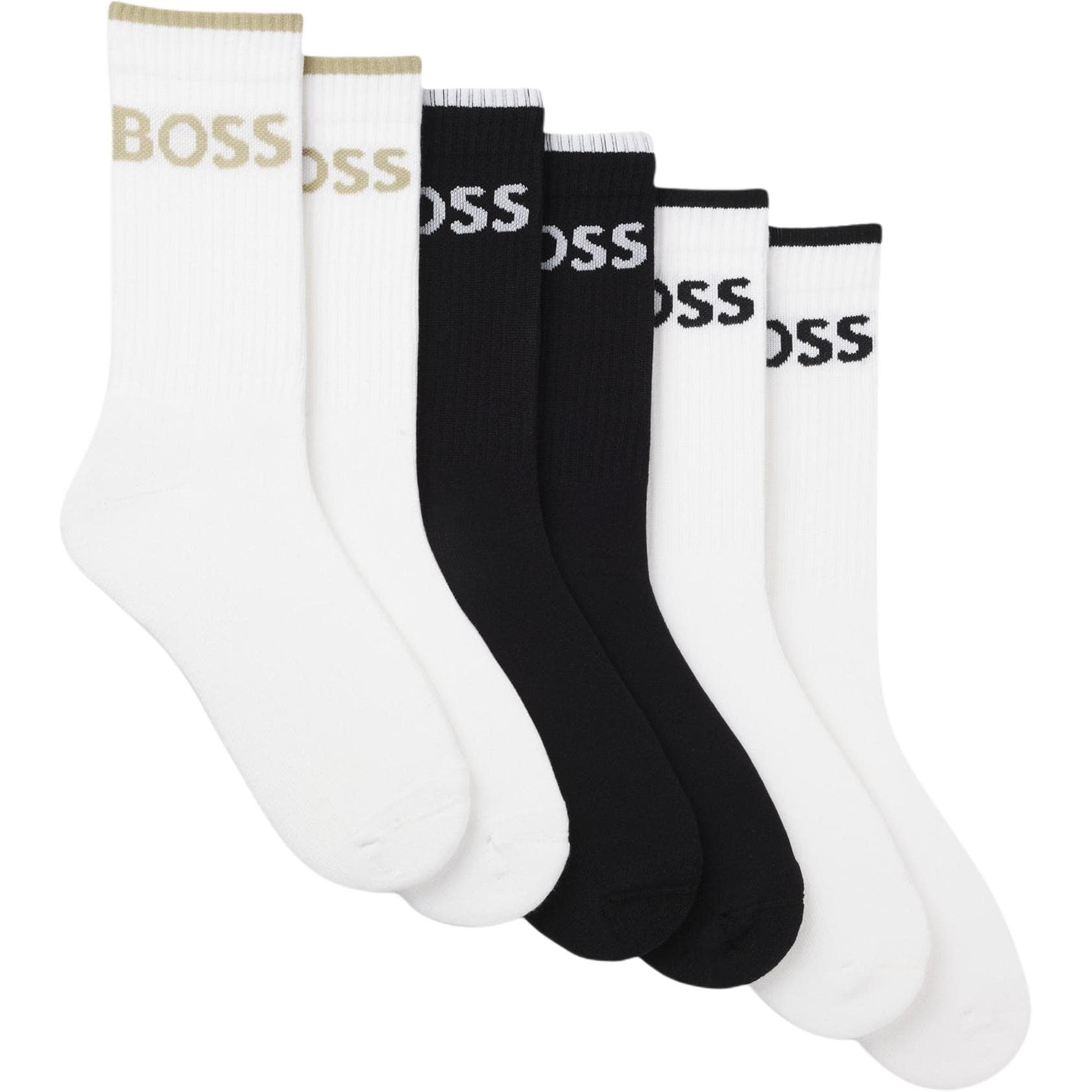 Носки Hugo Boss 6 пачек (белый + черный) мужские носки Crew - изображение 1