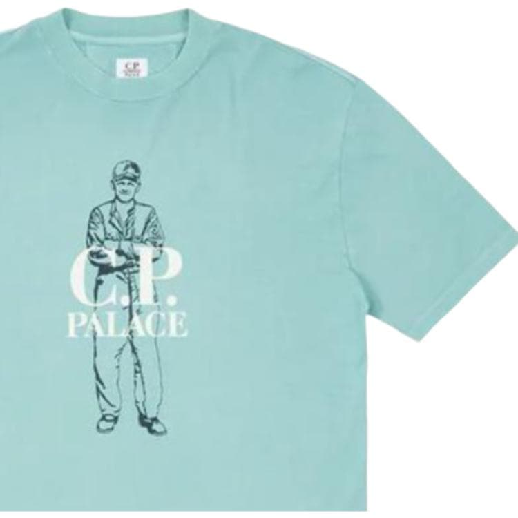 Футболка PALACE x C.P.Company FW22 Logo T-Sirt Blue T - изображение 2