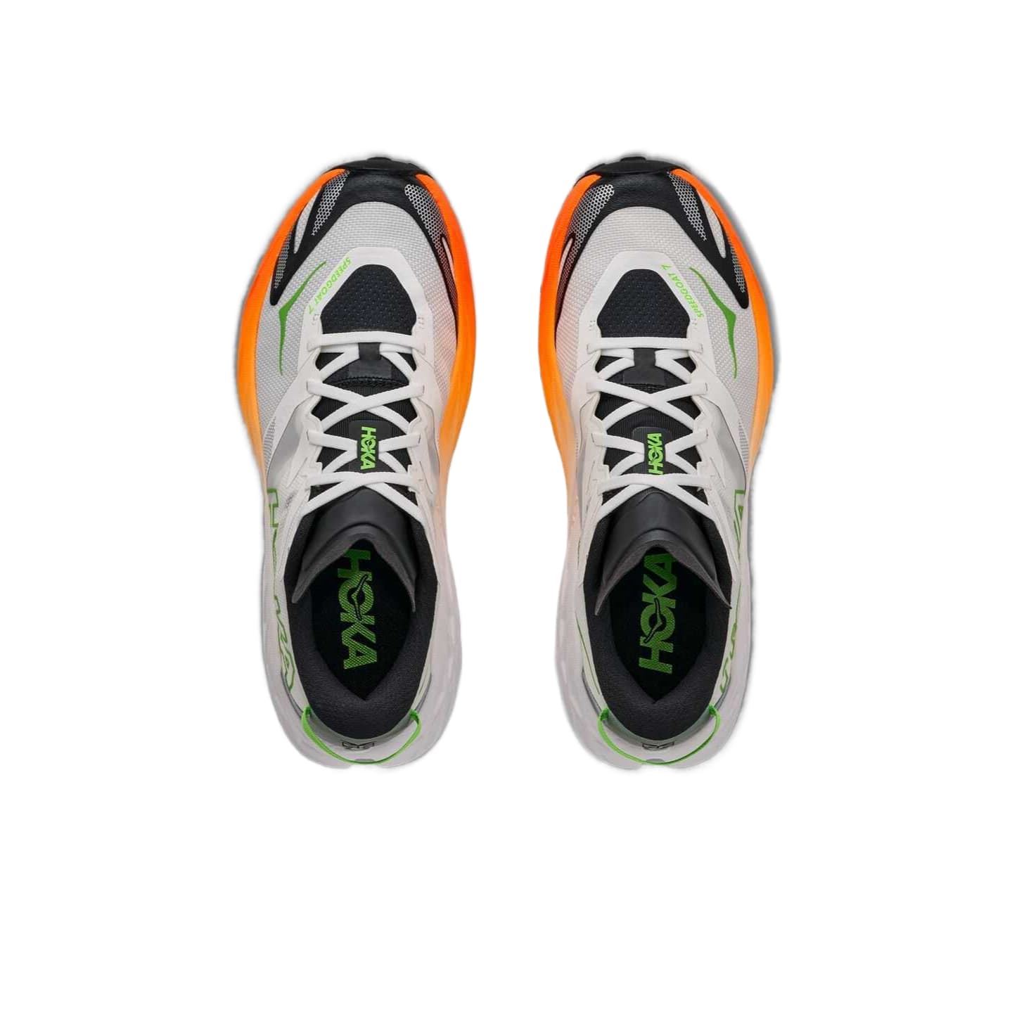 Кроссовки для бега HOKA ONE ONE SPEEDGOAT 7 Беговые кроссовки Низкий Топ Утро Морозно-белый Неоновый оранжевый Мужской - изображение 3