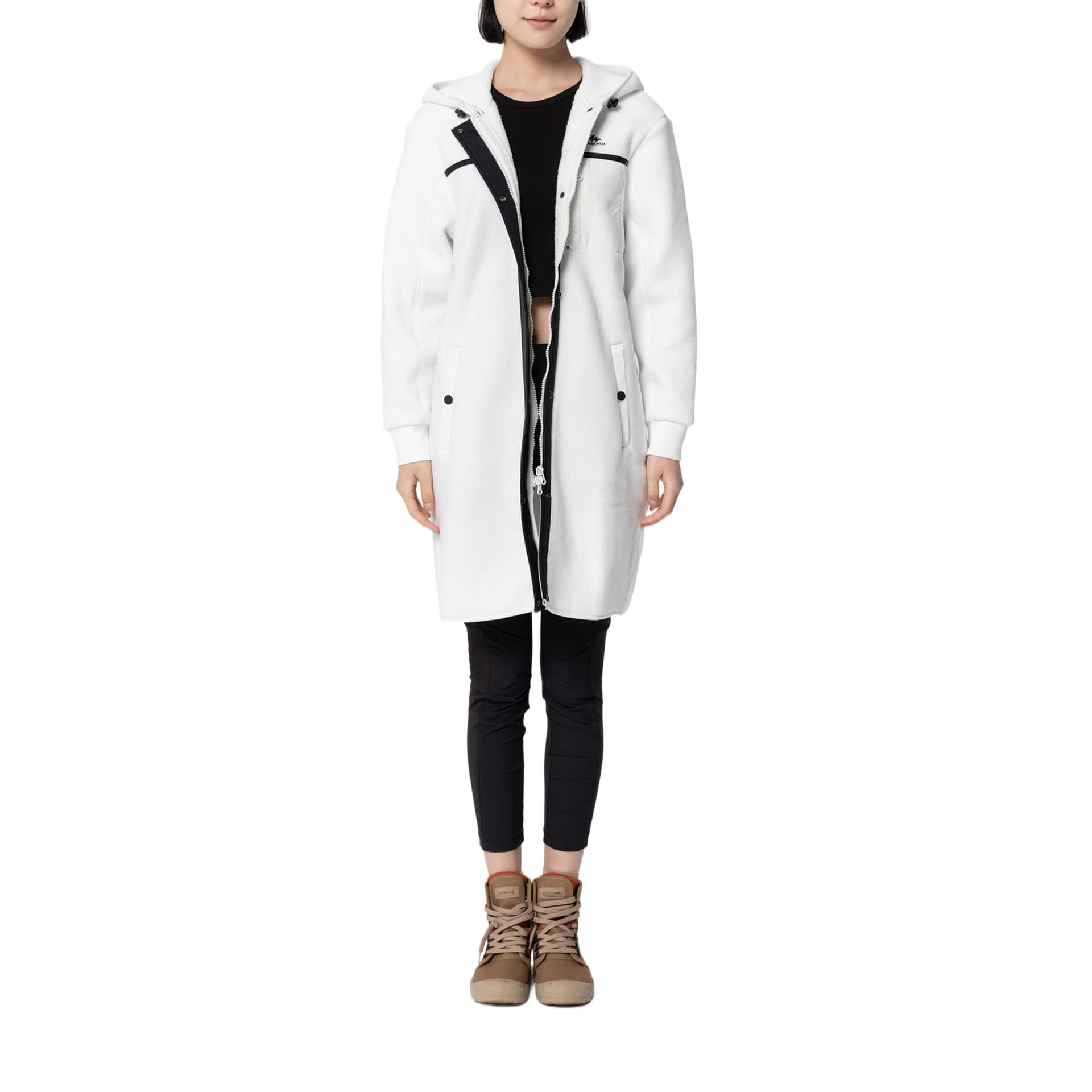 Куртка DECATHLON Экрю Черный Женские Куртки - изображение 1