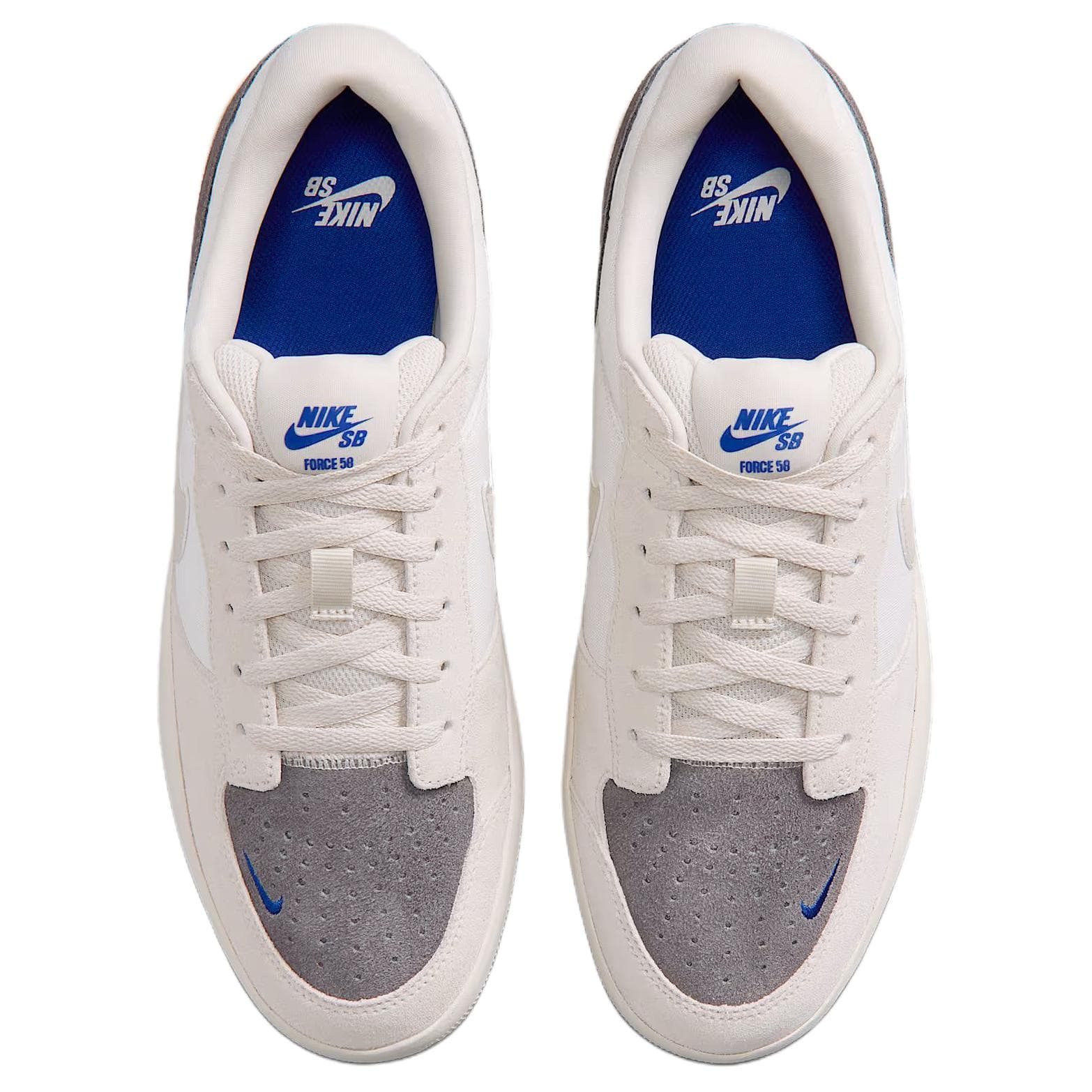 Кроссовки Nike SB FORCE 58 Скейтборд Кроссовки Низкий Топ Призрачный Серый Карандаш TIP Королевский Синий Освежающий Минеральный Ноты Деревянный Материал Коричневый Мужской - изображение 4