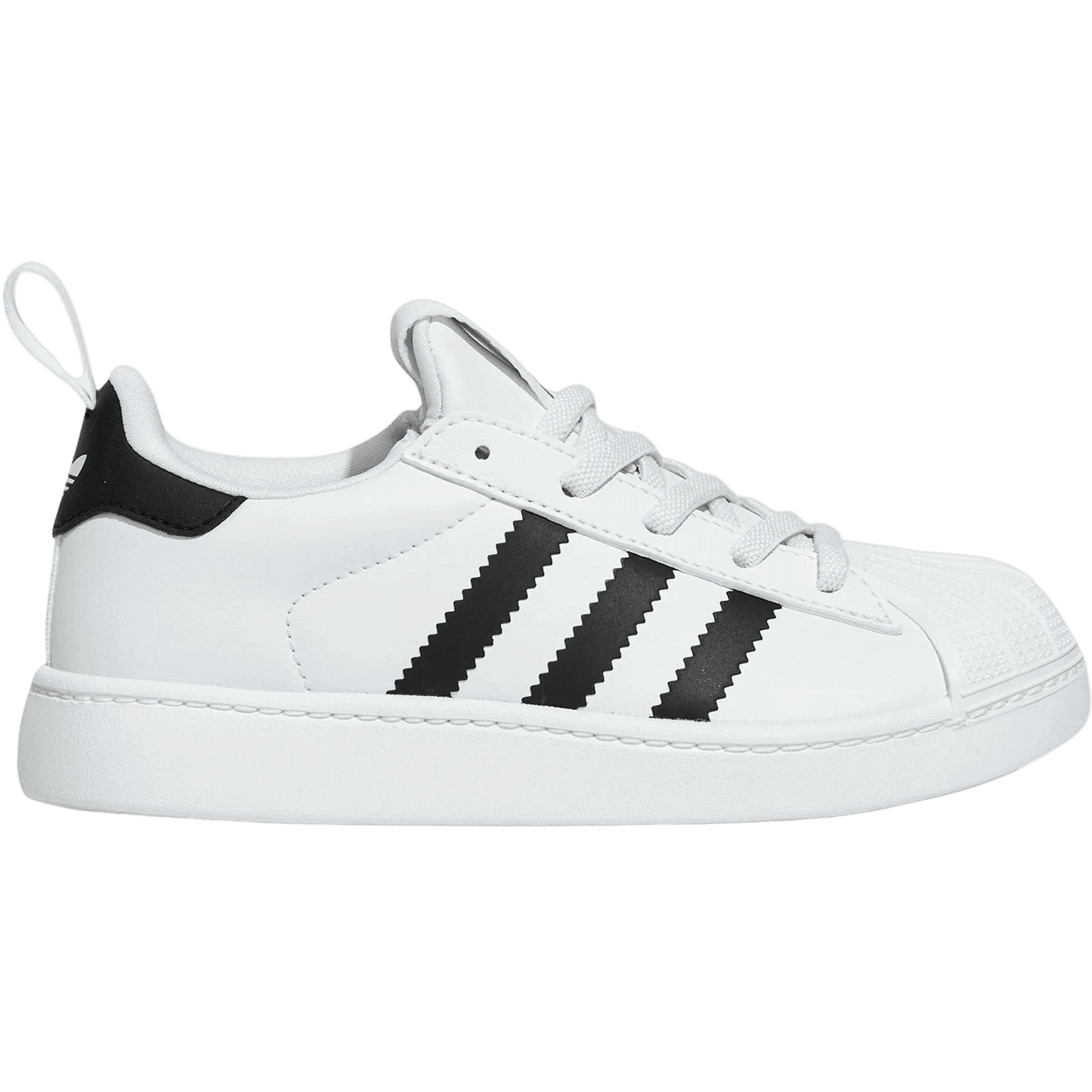 Кроссовки Adidas Originals SUPERSTAR Детская Скейтбординг Обувь Низкий Верх Белый Черный Kids - изображение 2