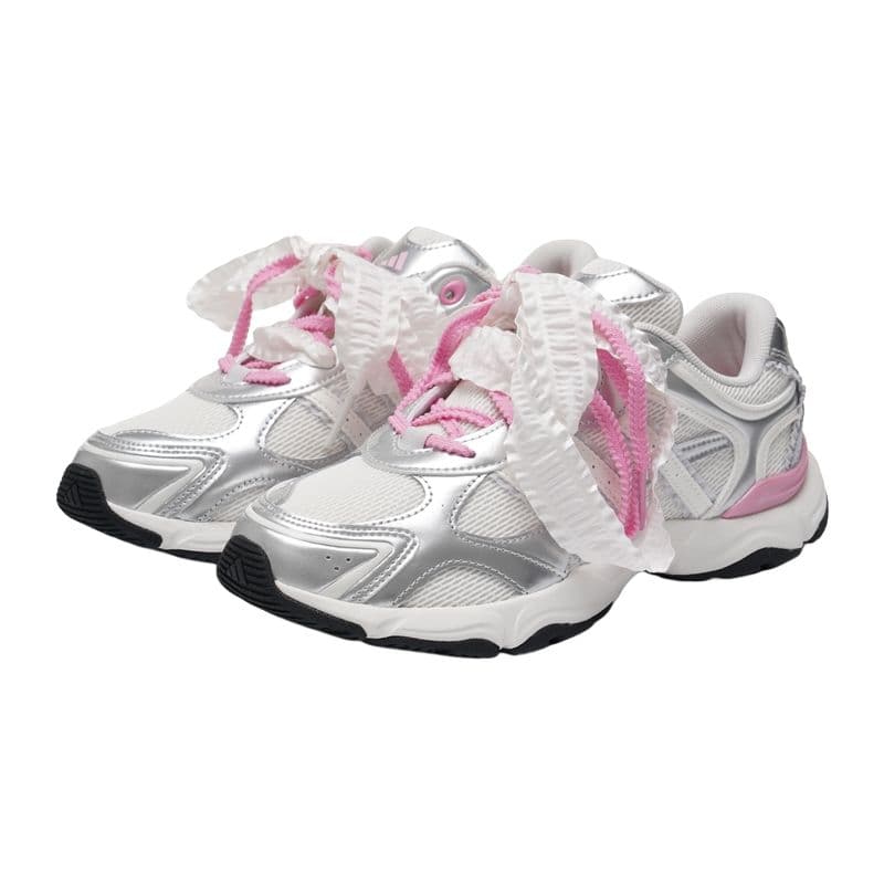 Кроссовки Adidas WHISPER GLIDE HYPE Повседневная обувь Низкий Топ Серебристый Белый Женская - изображение 3