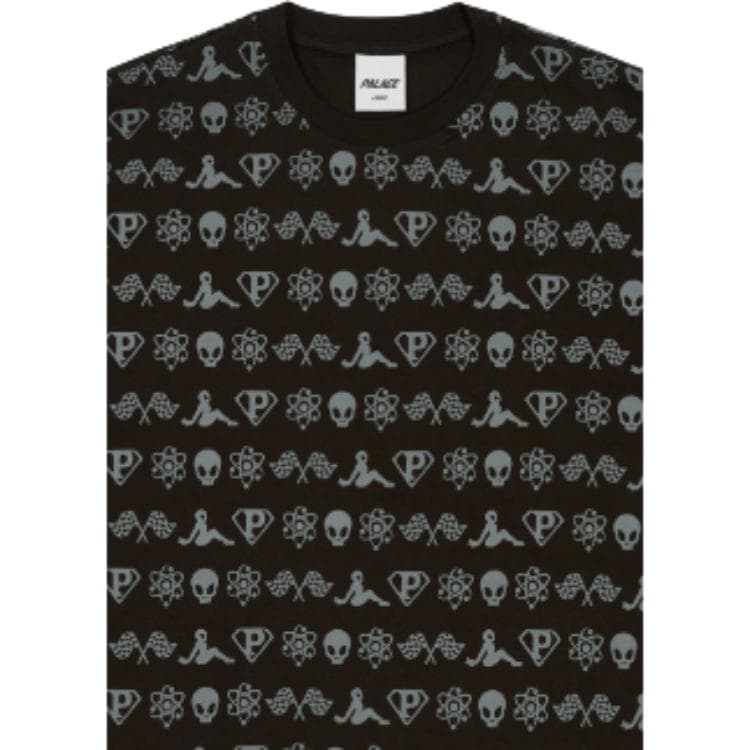 Футболка PALACE SS25 DROP5 PALACTIC T-SHIRT Полный принт с логотипом Универсальный круглый вырез Короткий рукав Унисекс - изображение 3
