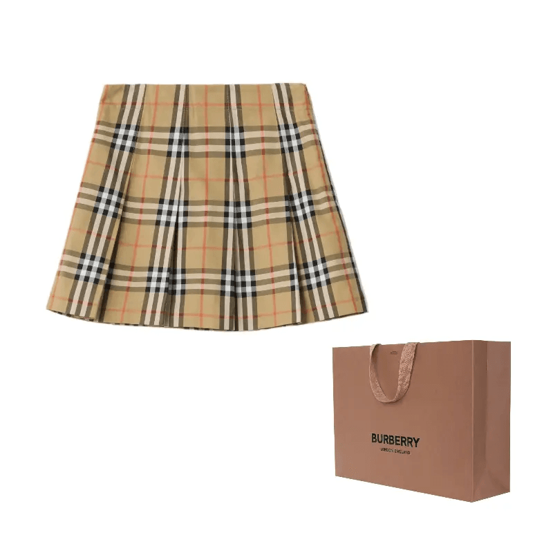 Burberry Умеренная Юбка Детская Песочно-Бежевая - изображение 3
