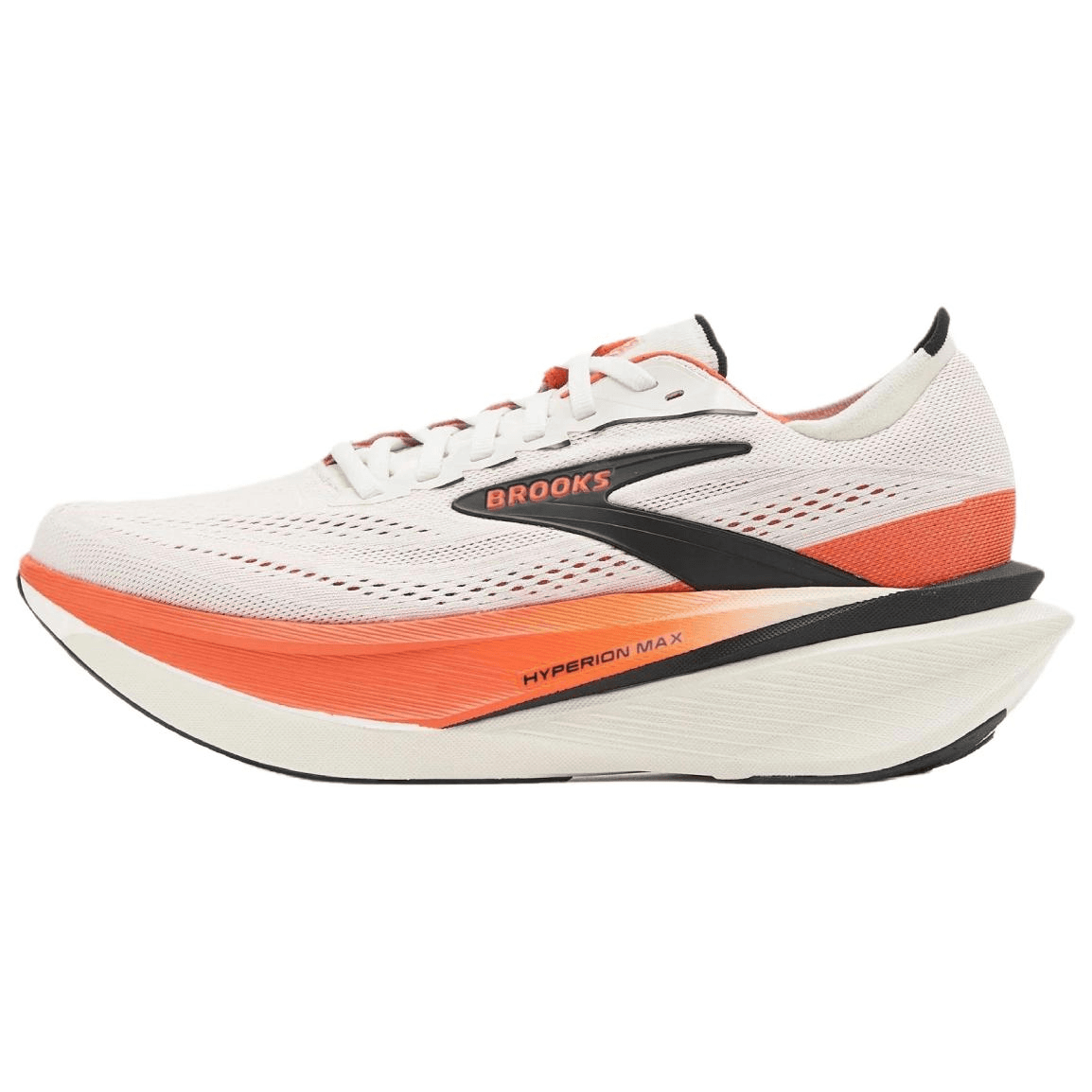 Кроссовки для бега BROOKS Hyperion Max 4 Беговые кроссовки Низкий Топ Белый Оранжевый Мужской - изображение 1