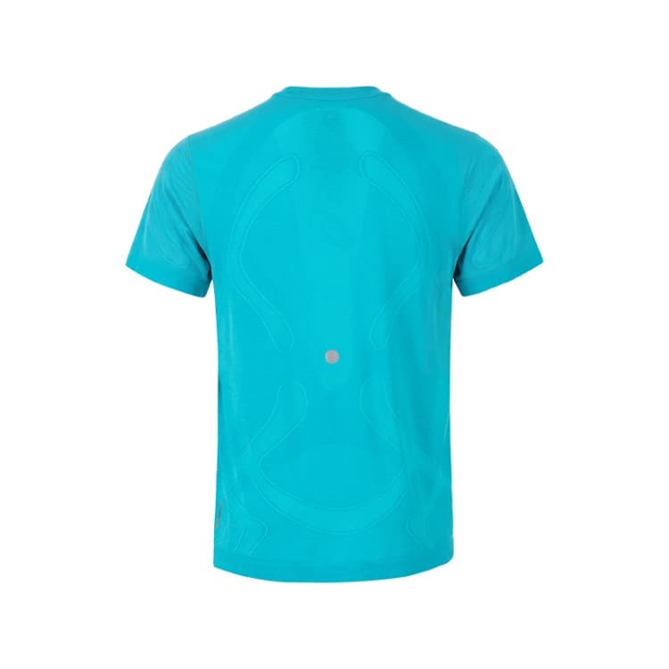 Asics Aqua Blue Green Men's Running T-Shirts - изображение 3