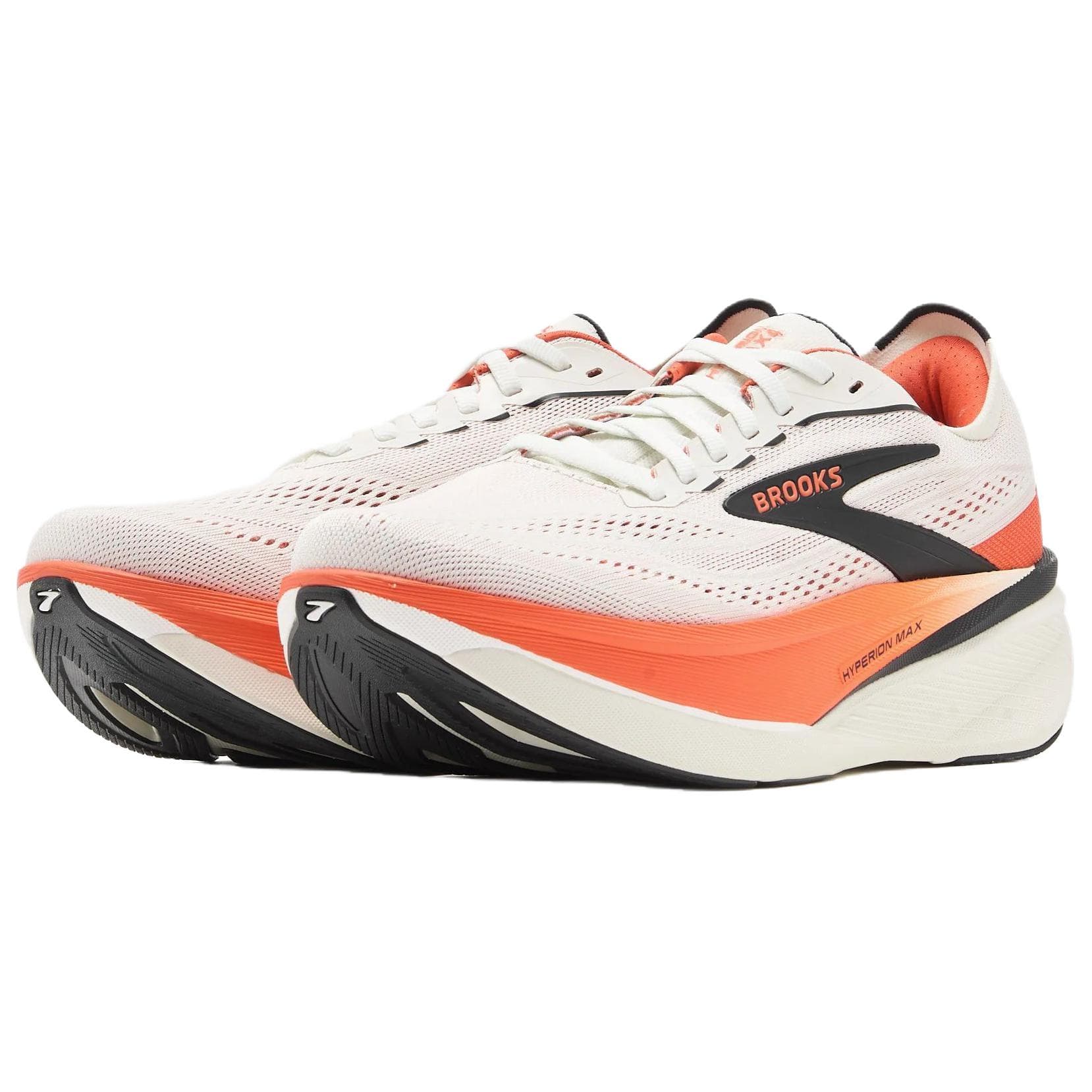 Кроссовки для бега BROOKS Hyperion Max 4 Беговые кроссовки Низкий Топ Белый Оранжевый Мужской - изображение 3