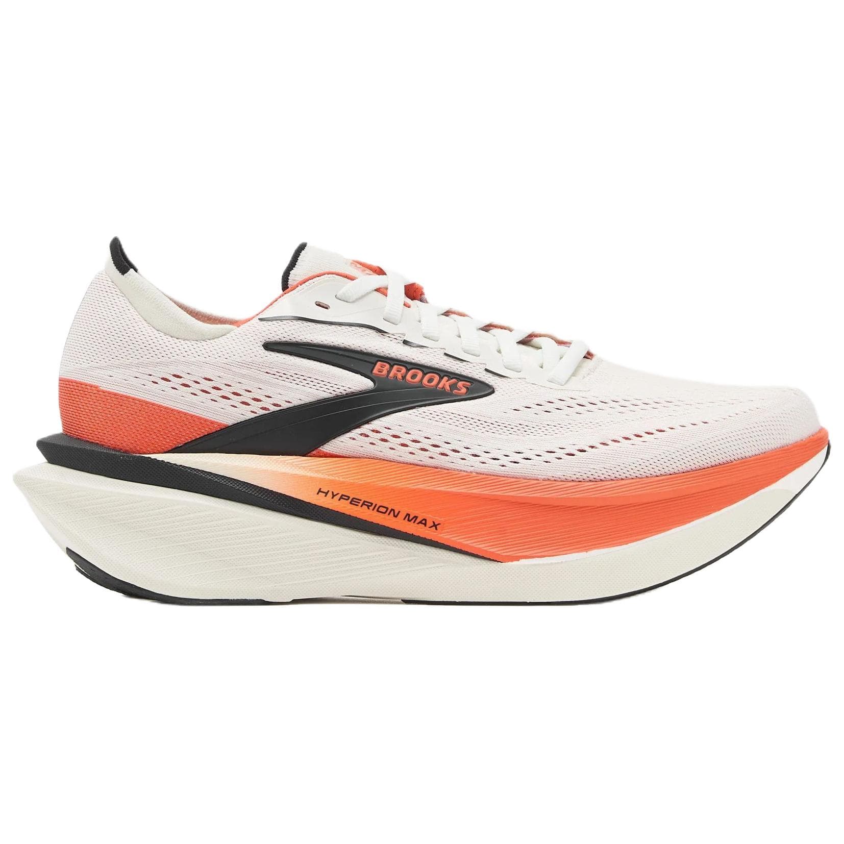 Кроссовки для бега BROOKS Hyperion Max 4 Беговые кроссовки Низкий Топ Белый Оранжевый Мужской - изображение 2