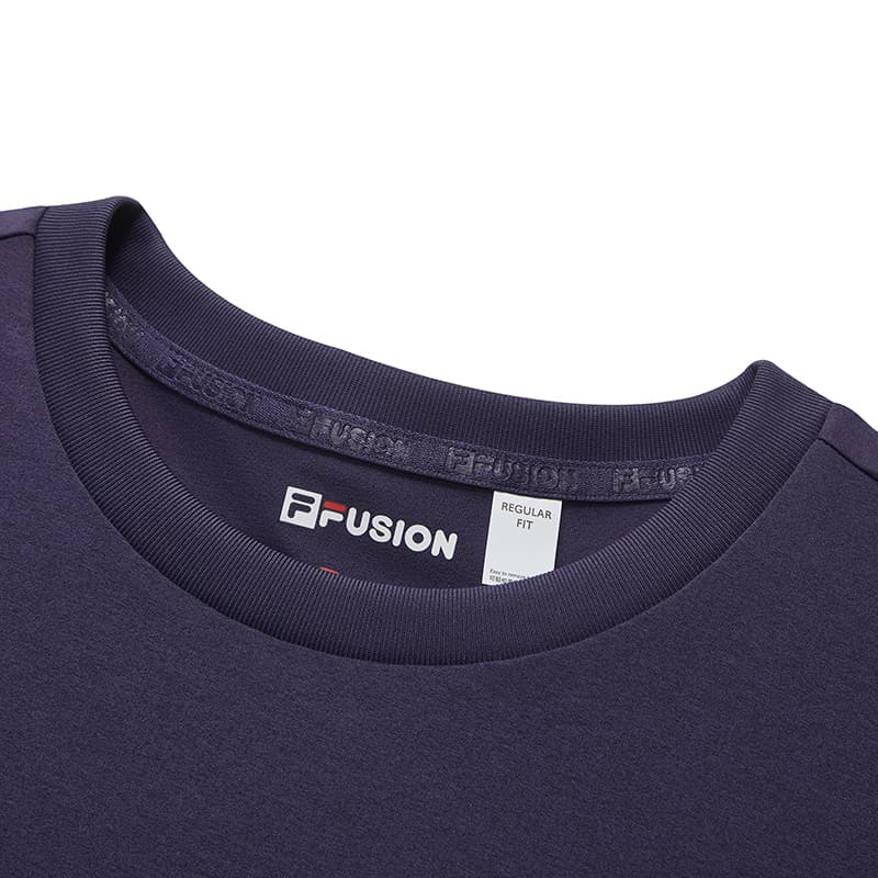 Футболка FILA FUSION QR Железный Провод кабель Лотосовый фиолетовый Мужская T-рубашка - изображение 3