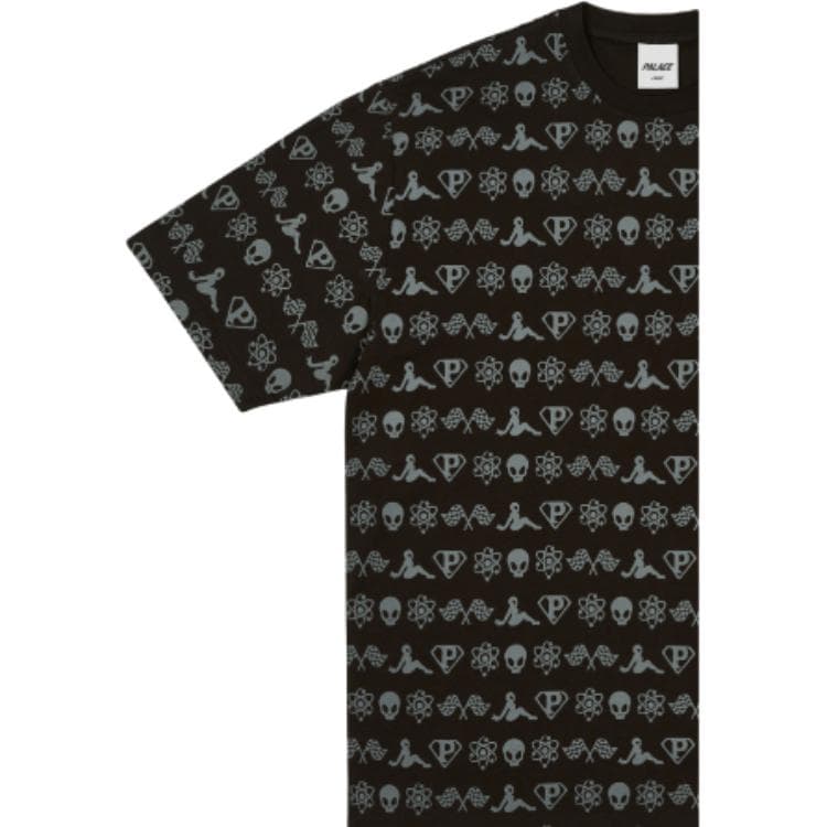 Футболка PALACE SS25 DROP5 PALACTIC T-SHIRT Полный принт с логотипом Универсальный круглый вырез Короткий рукав Унисекс - изображение 4