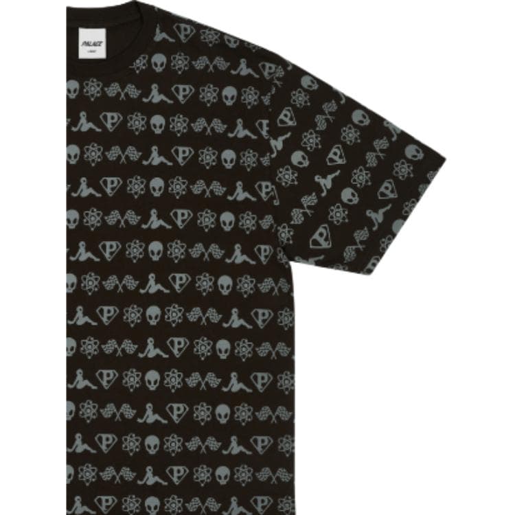 Футболка PALACE SS25 DROP5 PALACTIC T-SHIRT Полный принт с логотипом Универсальный круглый вырез Короткий рукав Унисекс - изображение 5