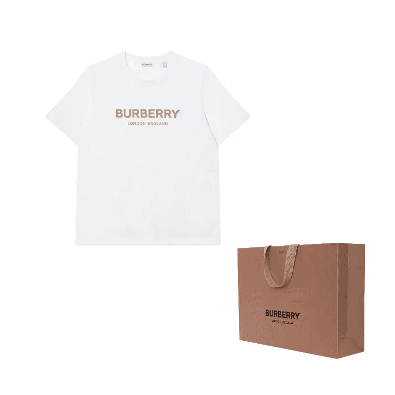 Футболка Burberry Белые Женские Футболки - изображение 3