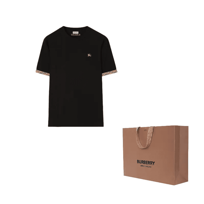 Футболка Burberry T-рубашка свободного кроя мужская черная - изображение 2