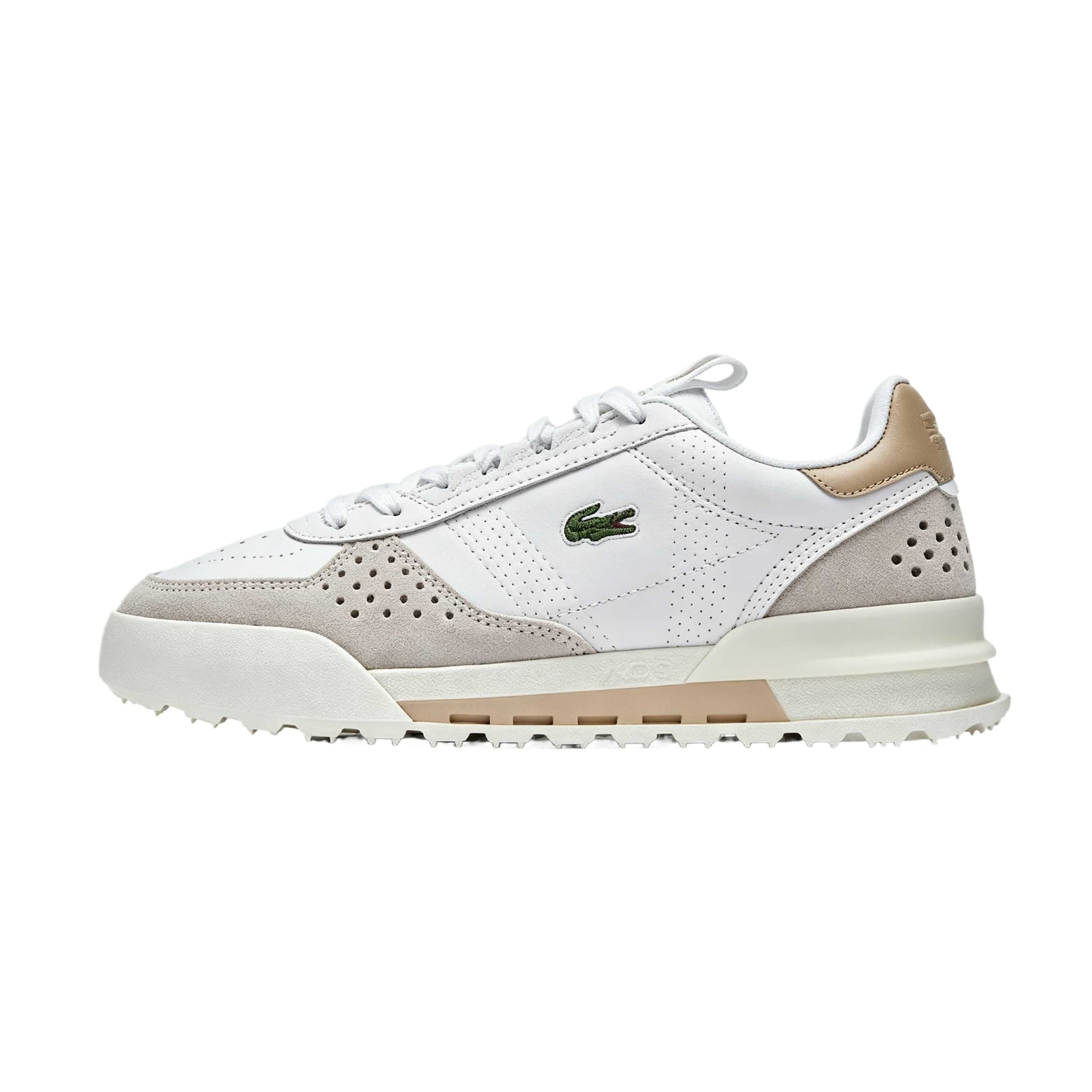 Кроссовки для спортзала LACOSTE Elite Active Тренировочные кроссовки Low Топ Белый Светло-коричневый Женские - изображение 1